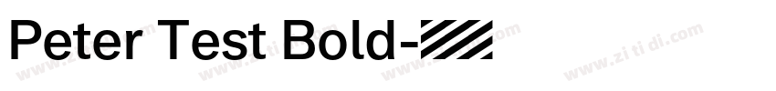 Peter Test Bold字体转换